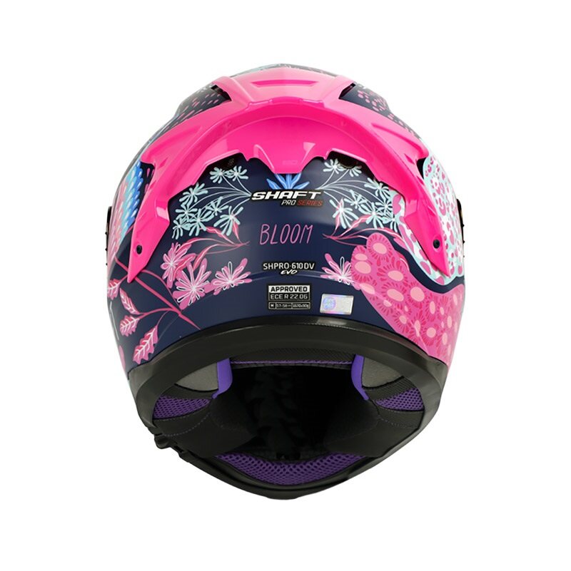 CASCO INTEGRAL SHAFT SHPRO610 DOBLE VISOR EVO BLOOM AZUL NAVY